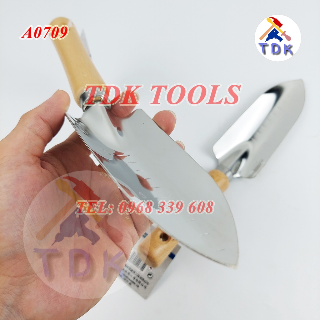 Xẻng làm vườn inox chống gỉ, xẻng trồng cây, xẻng đào đất C-mart A0708 / A0709