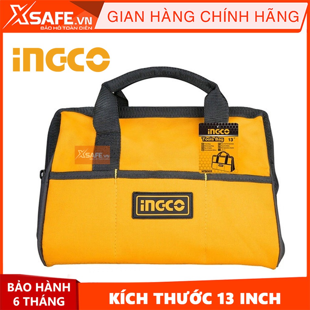 Túi đồ nghề dụng cụ Ingco HTBG05 giỏ đồ nghề cho cơ khí, điện lạnh, công trình, vải polyester siêu bền bỉ - CHÍNH HÃNG