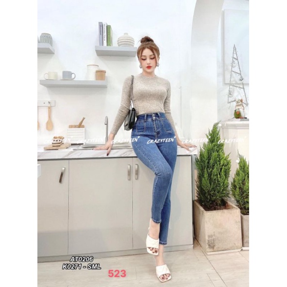 .8 MẪU Quần JEAN Nữ Lưng Cao chuần shop VNXK bao đẹp chất lượng ,bó co giãn vải dày mịn( đổi trả nếu không ưng).