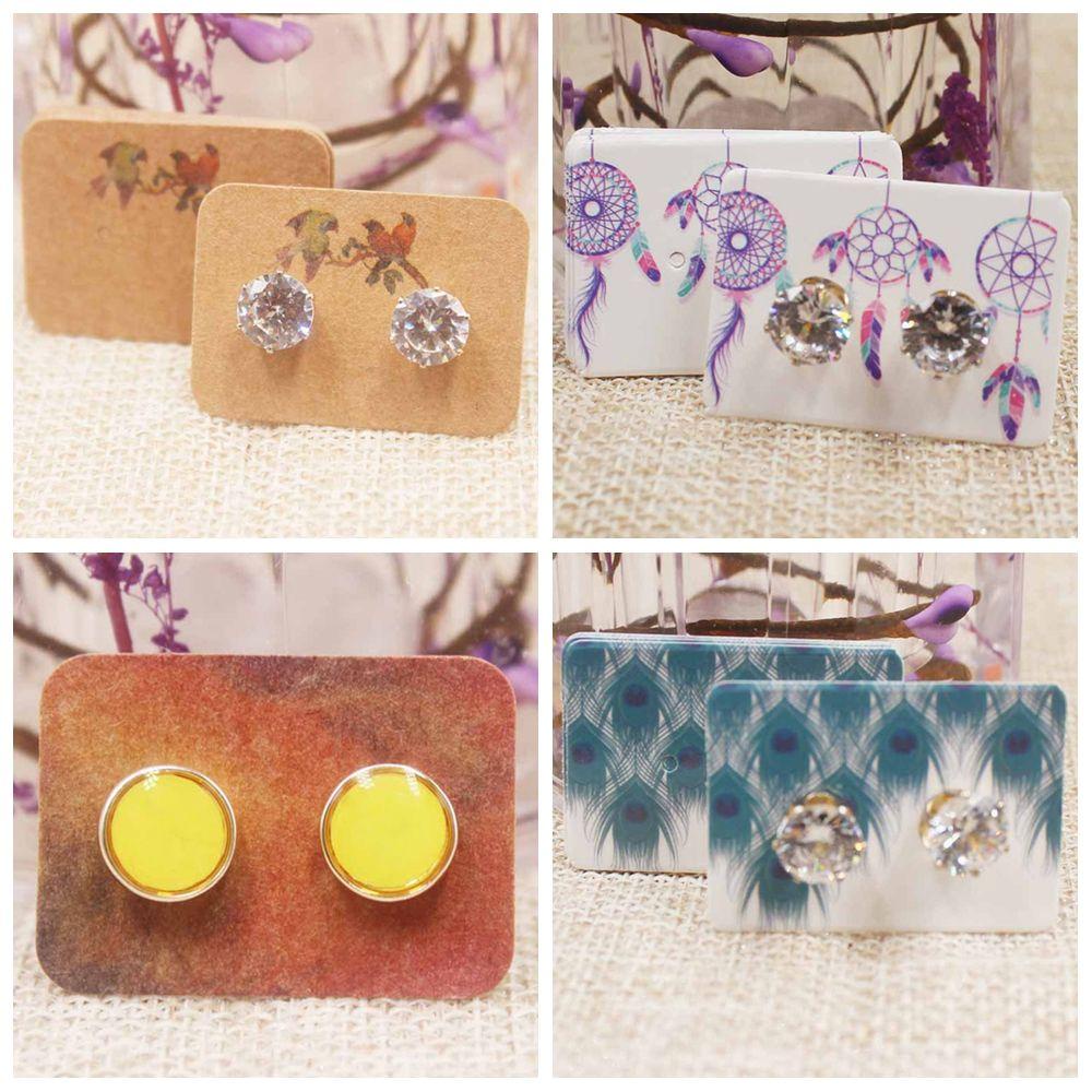 ORIENTLII Set 100 Thẻ Quà Tặng DIY Họa Tiết Hoa Xinh Xắn