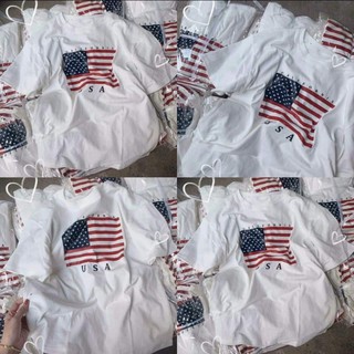 (Ảnh thật) Áo thun lá cờ Mỹ xuất xịn