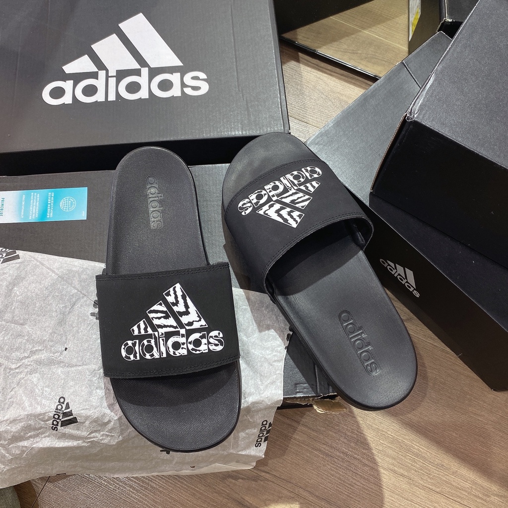 [CHÍNH HÃNG] Dép quai ngang Adidas Cloudfoam Comfort màu Đen Carbon - Code: GZ2916