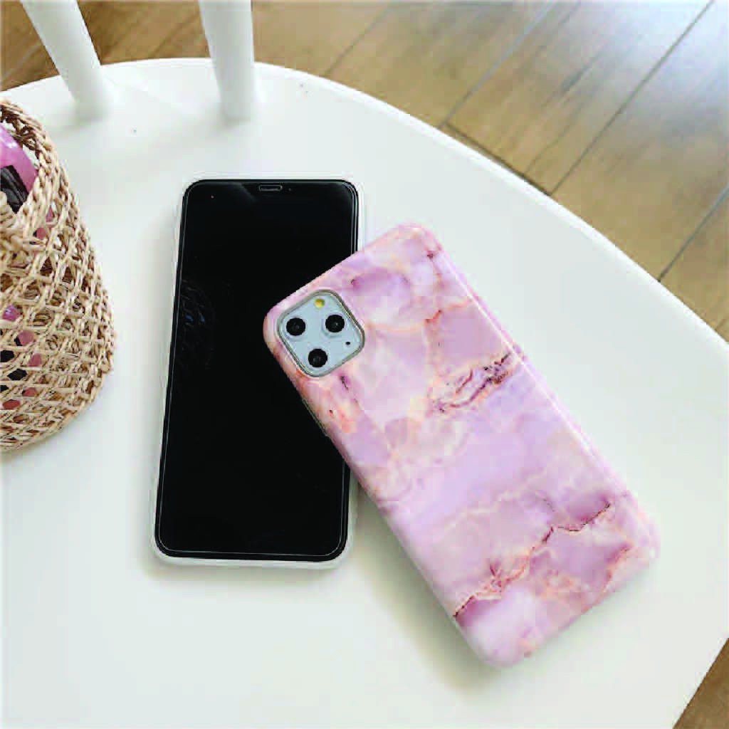Ốp Lưng Iphone ⚡ Ốp Lưng Điện Thoại Iphone Marble Hồng ⚡ Full Size Từ Iphone 6 - 11 Promax - Tuấn Case 75
