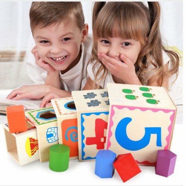 Đồ chơi xếp chồng thả hình khối