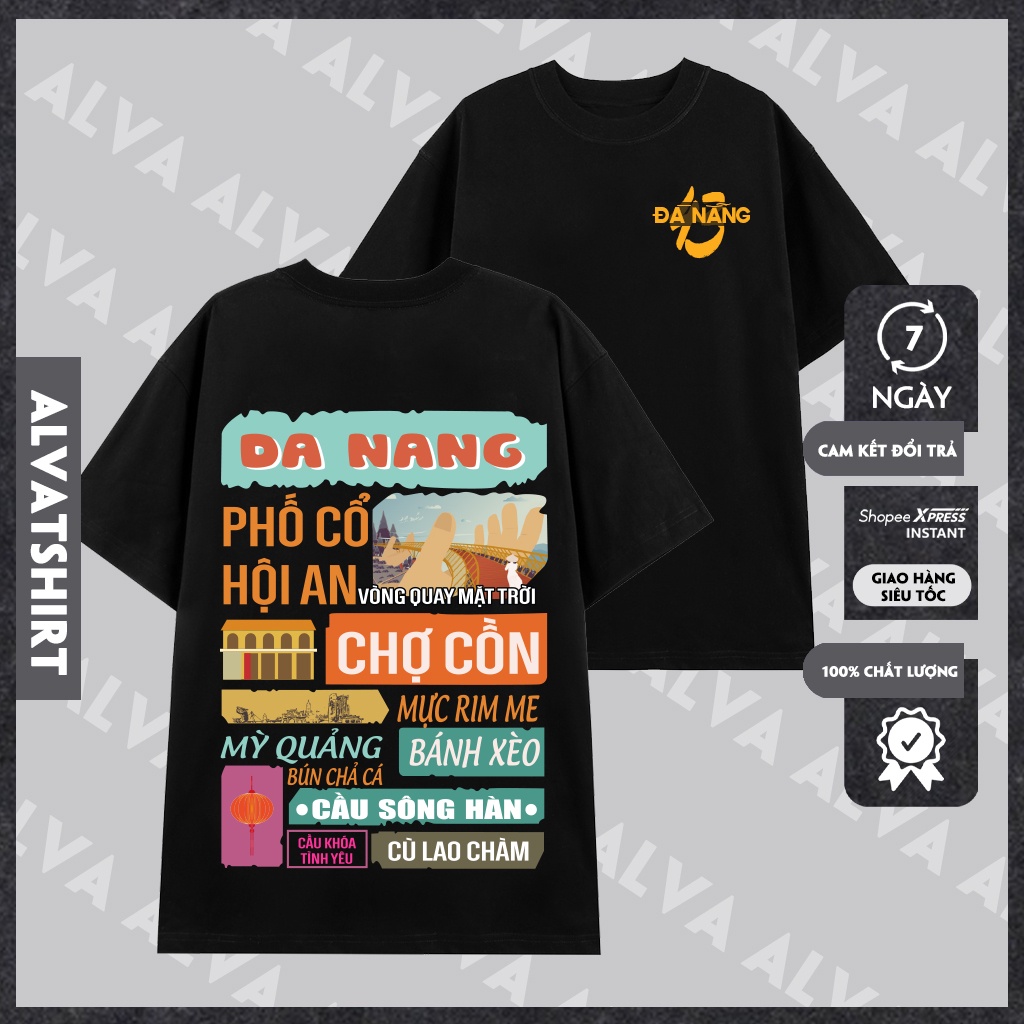 Áo thun các tỉnh miền Trung Việt Nam Oversize Unisex độc quyền tại Alva