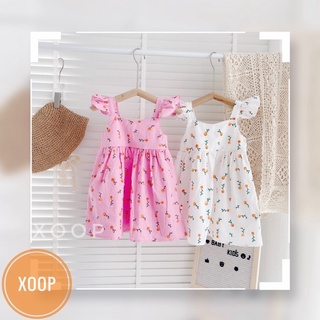 Váy 2 dây hoa nhí quả lịu cho bé gái (8-23kg)