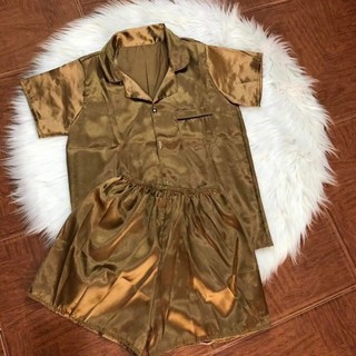 Bộ đồ ngủ lụa pijama ngắn