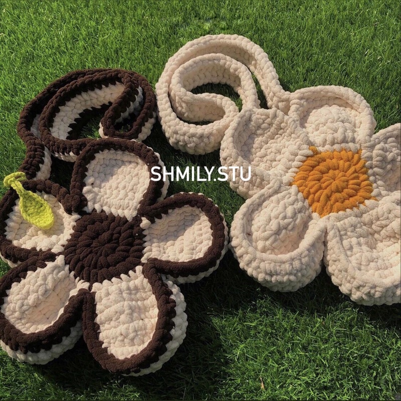 (ẢNH THẬT & CÓ SẴN) TÚI LEN BÔNG HOA HANDMADE, BLOOM FLOWER BAG - Shmily.stu