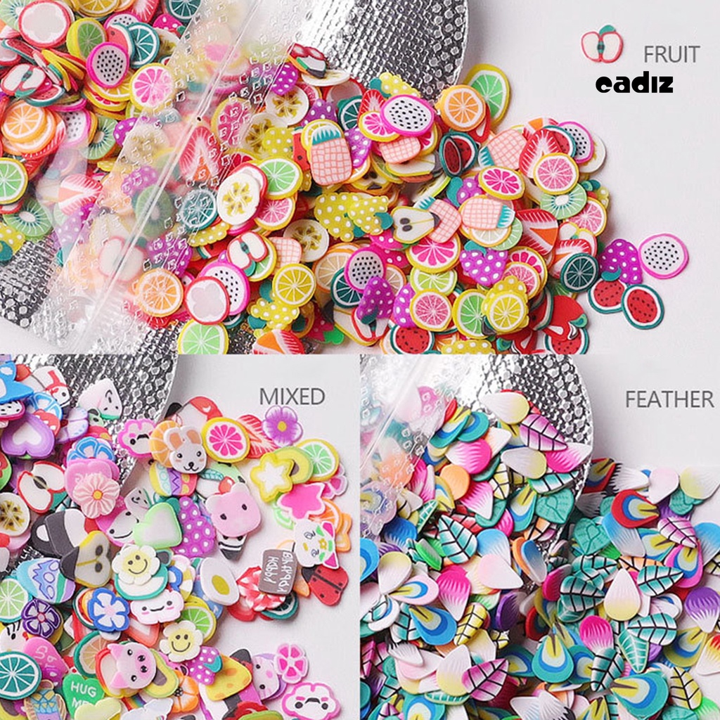 Bộ 1000 Miếng Đất Sét Siêu Mỏng Mềm Hình Lông Vũ Dùng Trang Trí Móng Tay Nghệ Thuật DIY