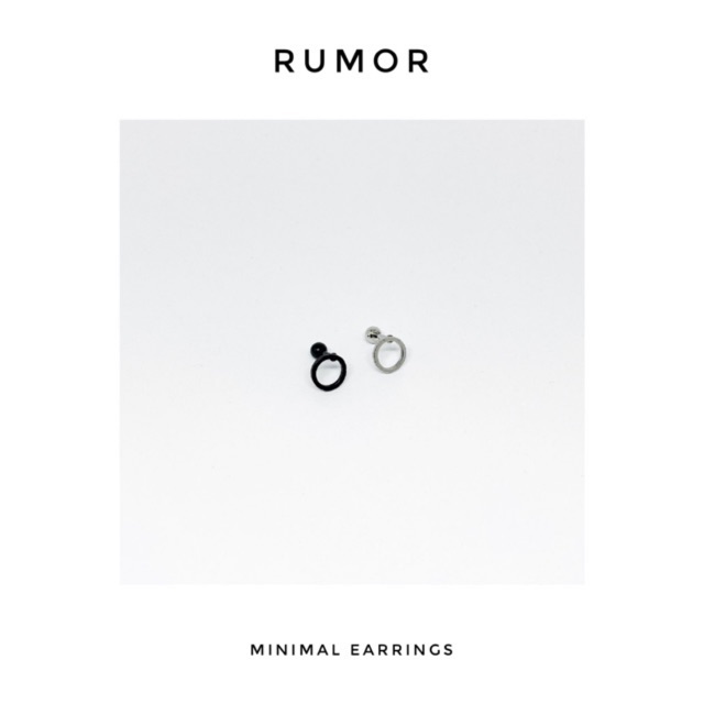 Khuyên tai minimal hình tròn thép y tế cao cấp