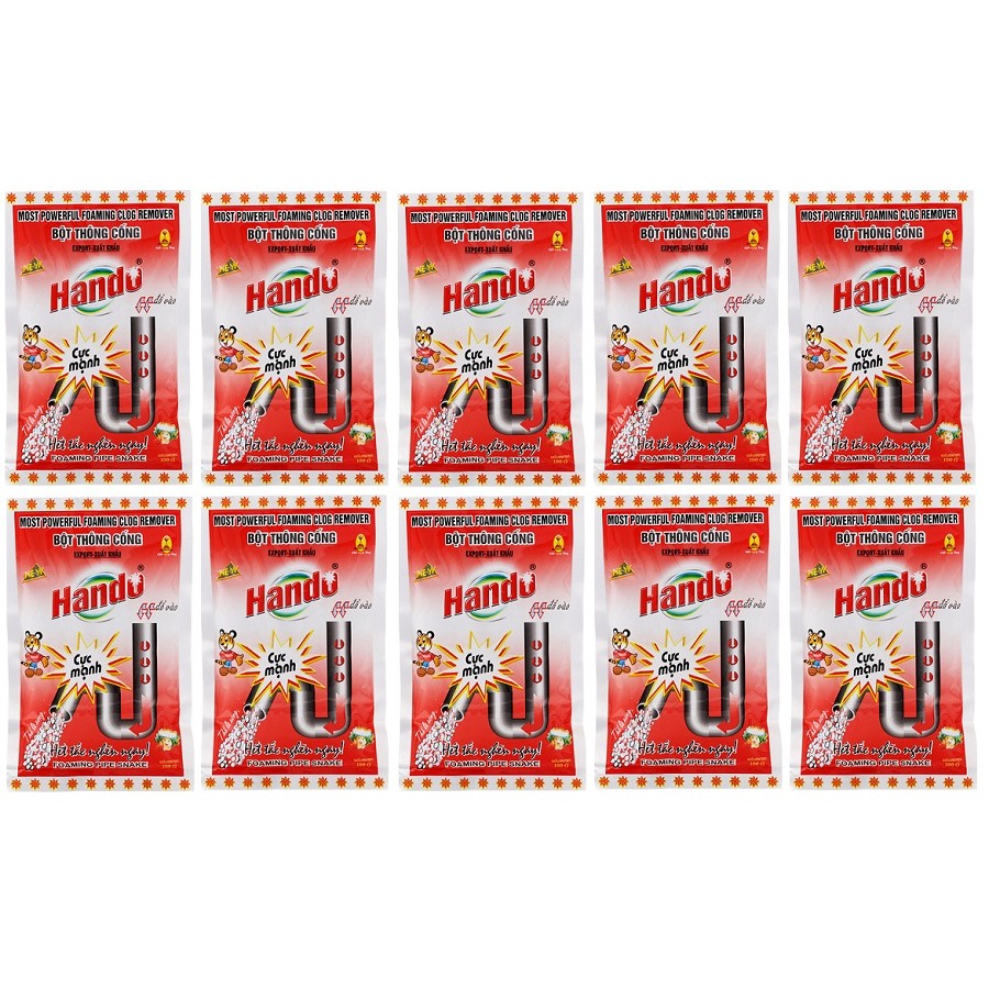 Combo 12 gói bột thông cống xuất khẩu hando cao cấp