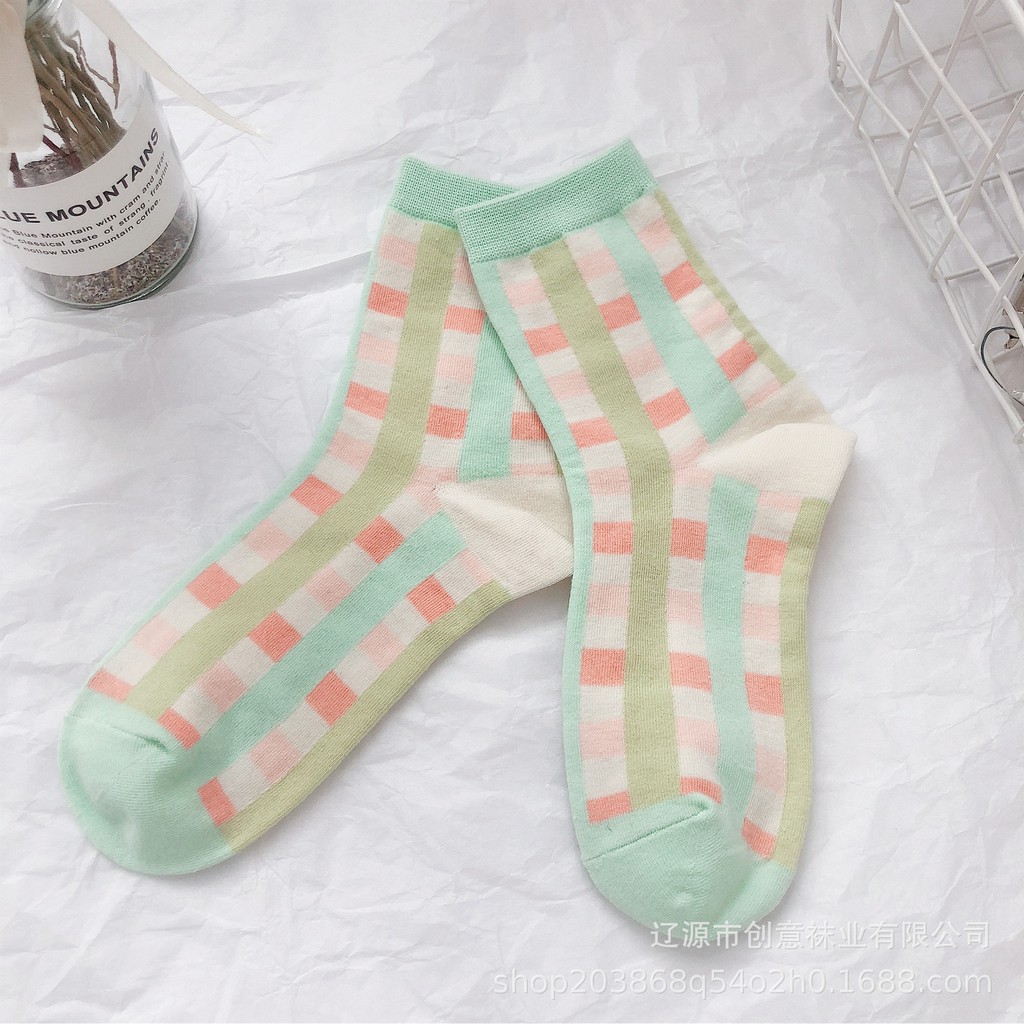 Tất vớ cổ cao Hàn Quốc⚡️ 𝐅𝐑𝐄𝐄 𝐒𝐇𝐈𝐏 ⚡️Hoạ tiết siêu đáng yêu, cotton mềm mại  [ĐƯỢC CHỌN MẪU] TX9