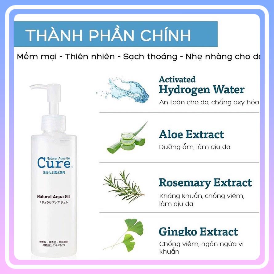 Tẩy tế bào chết mặt Cure Nature Aqua Gel nhật cho da nhạy cảm, da mụn