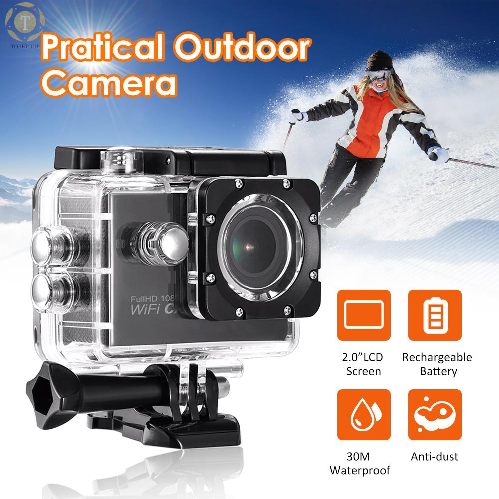 Camera Thể Thao Màn Hình Lcd 2.0 &quot;1080P 32g Thiết Kế T-F Chống Nước Hỗ Trợ Quay Video Cho Xe Đạp