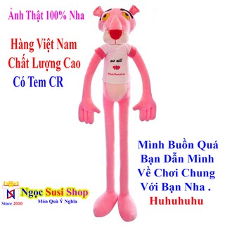 [GIÁ CỰC SỐC] GẤU BÔNG BÁO HỒNG PINK PANTHER SIZE 90cm Cao 75cm [HÀNG CAO CẤP CÓ TEM CR]