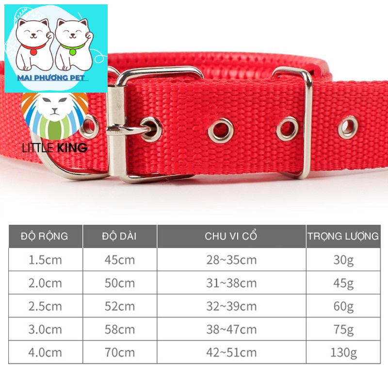 Vòng cổ cho chó mèo có đệm da xịn đủ size