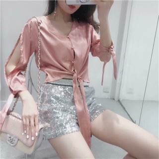 SET ÁO LỤA PHI BÓNG + CHÂN VÁY NHŨ