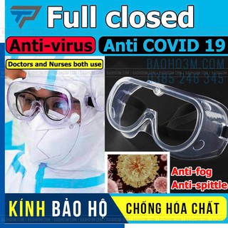 Kính dẻo chống hóa chất làm từ polycacbonat chống lóa, bảo vệ mắt, có thể đeo được kính cận bên trong