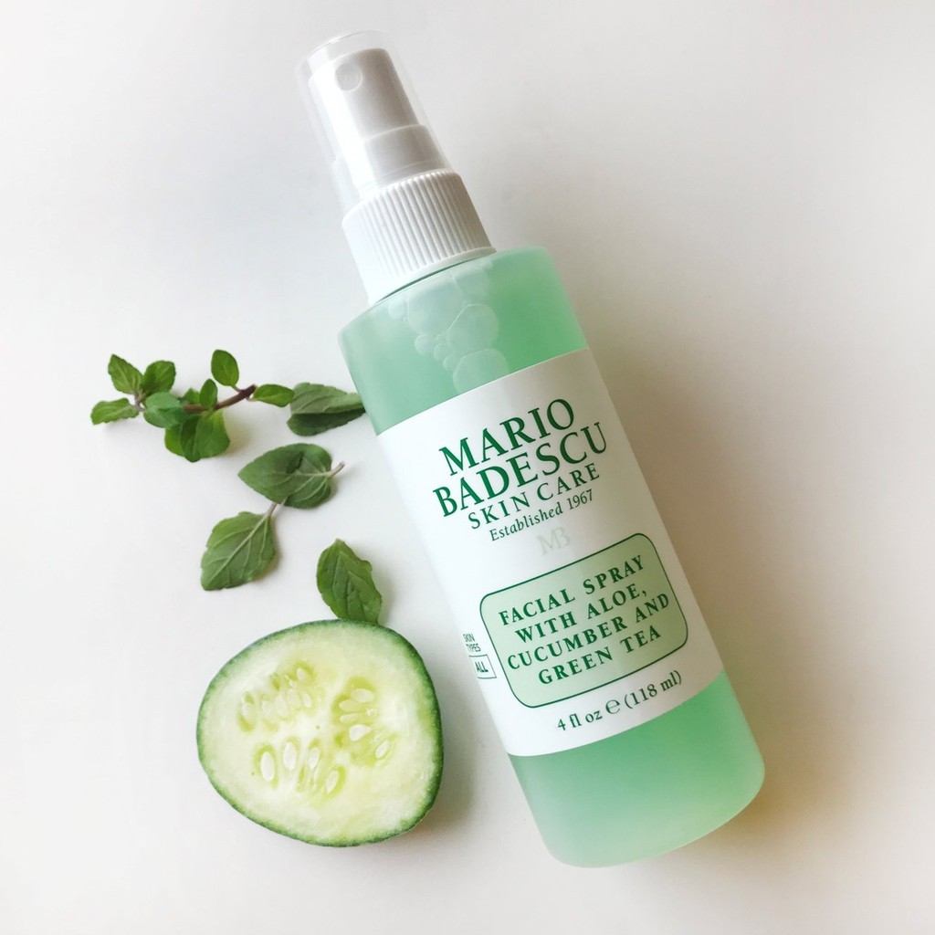 Toner xịt Mario Badescu Facial Spray Cucumber and Green Tea