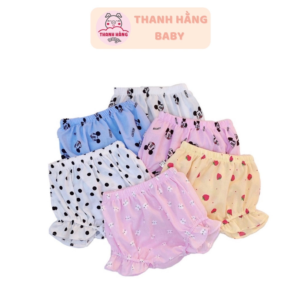 Quần Đùi Cho Bé Gái, Quần Cho Bé Cực Xinh Mặc Thoải Mái Thanh Hằng Baby 7 Đến 15 Kg