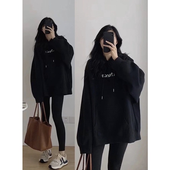 Áo Hoodie Chui Đầu Nỉ Bông Unisex Tay Dài Chance