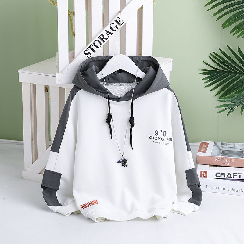 Áo hoodie dài tay màu sắc thời trang cho bé trai