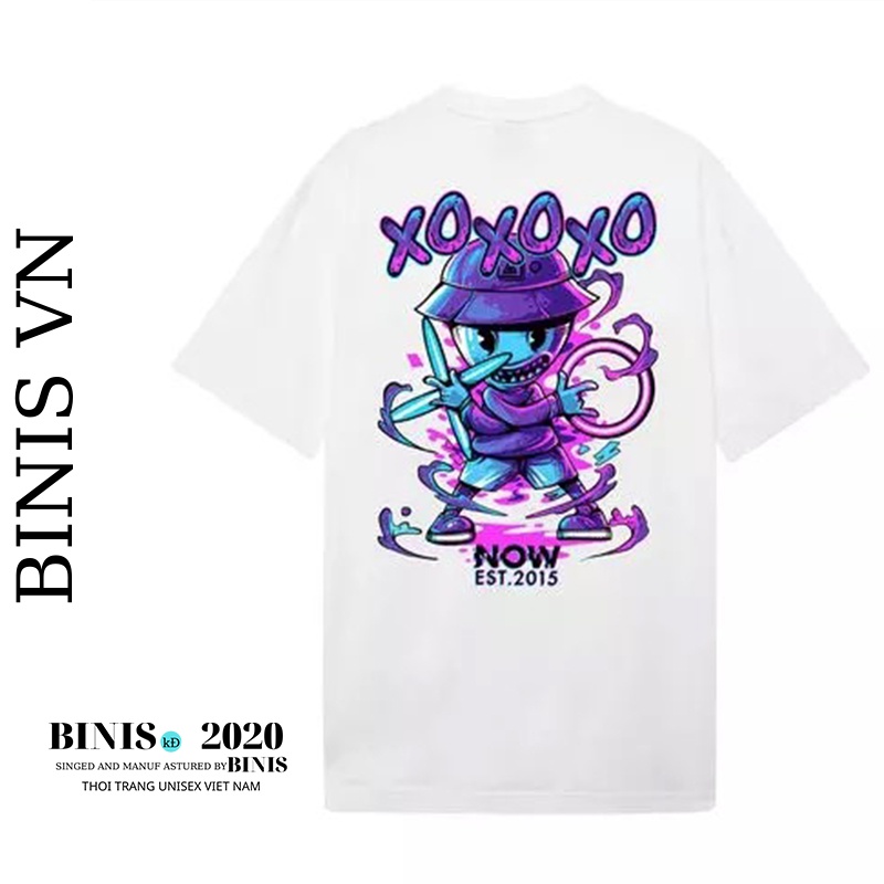 Áo Thun Tay Lỡ Unisex Form Rộng Nam Nữ Chất Vải Cotton Áo Phông Tay Lỡ Cổ Tròn Phong Cách Ulzzang BINIS