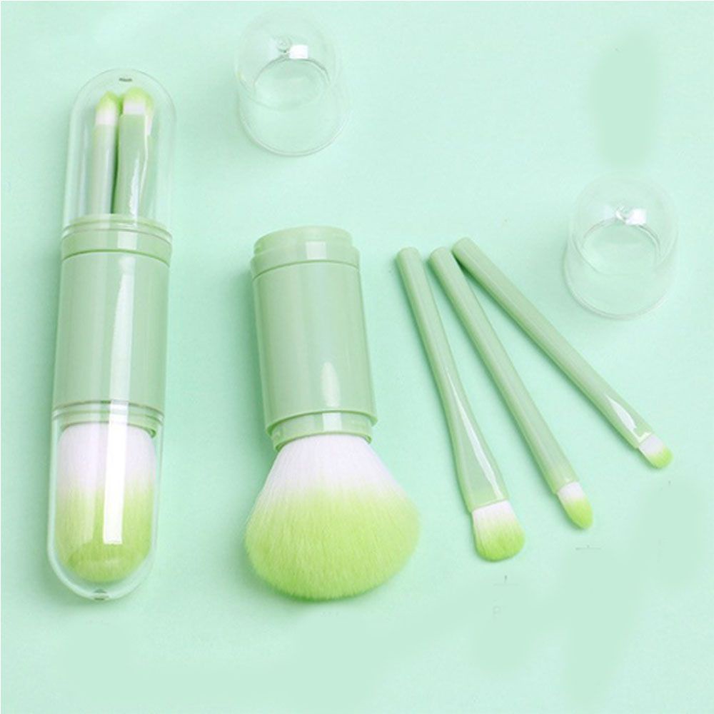 Bộ Cọ Trang Điểm Phấn Mắt Thiết Kế Di Động Đa Năng Bốn Trong Một Tiện Dụng