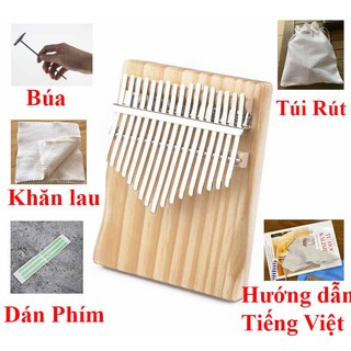 Kalimba Nguyên Khối Khoét Eo 17 Phím Giá Siêu Rẻ, Siêu Chất Lượng Kèm Phụ Kiện