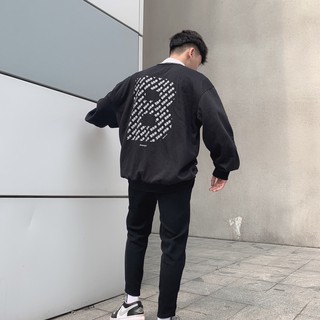 Áo B Sweater (ĐEN/XÁM)