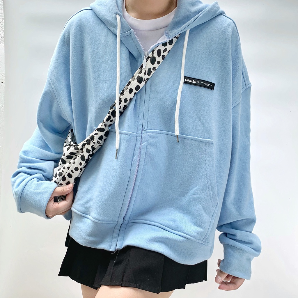 Áo hoodie zip croptop nữ form rộng ( zip croptop), áo khoác nỉ nữ hoodie local brand CINDER unisex đẹp | BigBuy360 - bigbuy360.vn