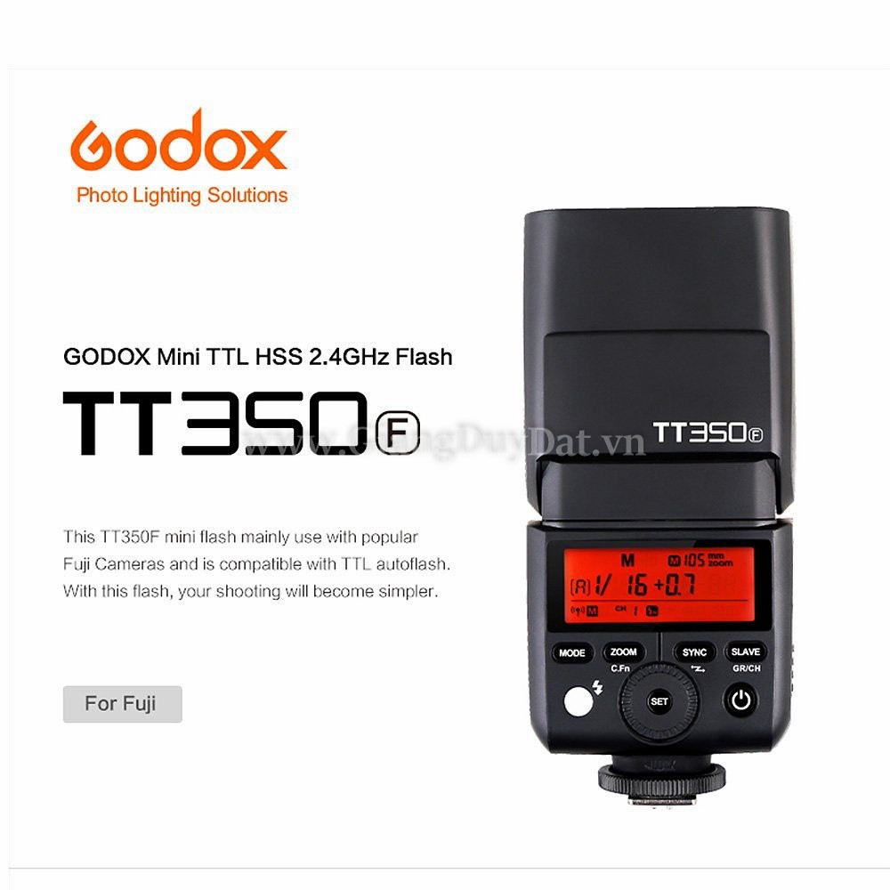 Flash Godox TT350F Dành Cho Máy Ảnh Fujifilm - Bảo Hành 12 Tháng - Chính Hãng Godox