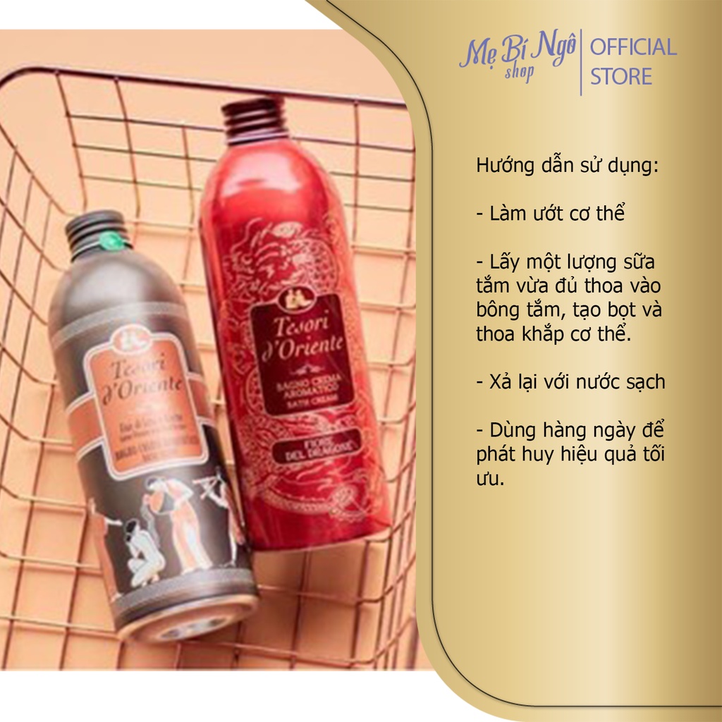 Sữa Tắm Nước Hoa Tesori D'Oriente Hương Hoa Sen Kèm Vòi 500ml ( Made In Italy)- Dưỡng Ẩm Dưỡng Trắng Da | BigBuy360 - bigbuy360.vn