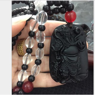 Dây chuyền Quan công đá Obsidian-dc69