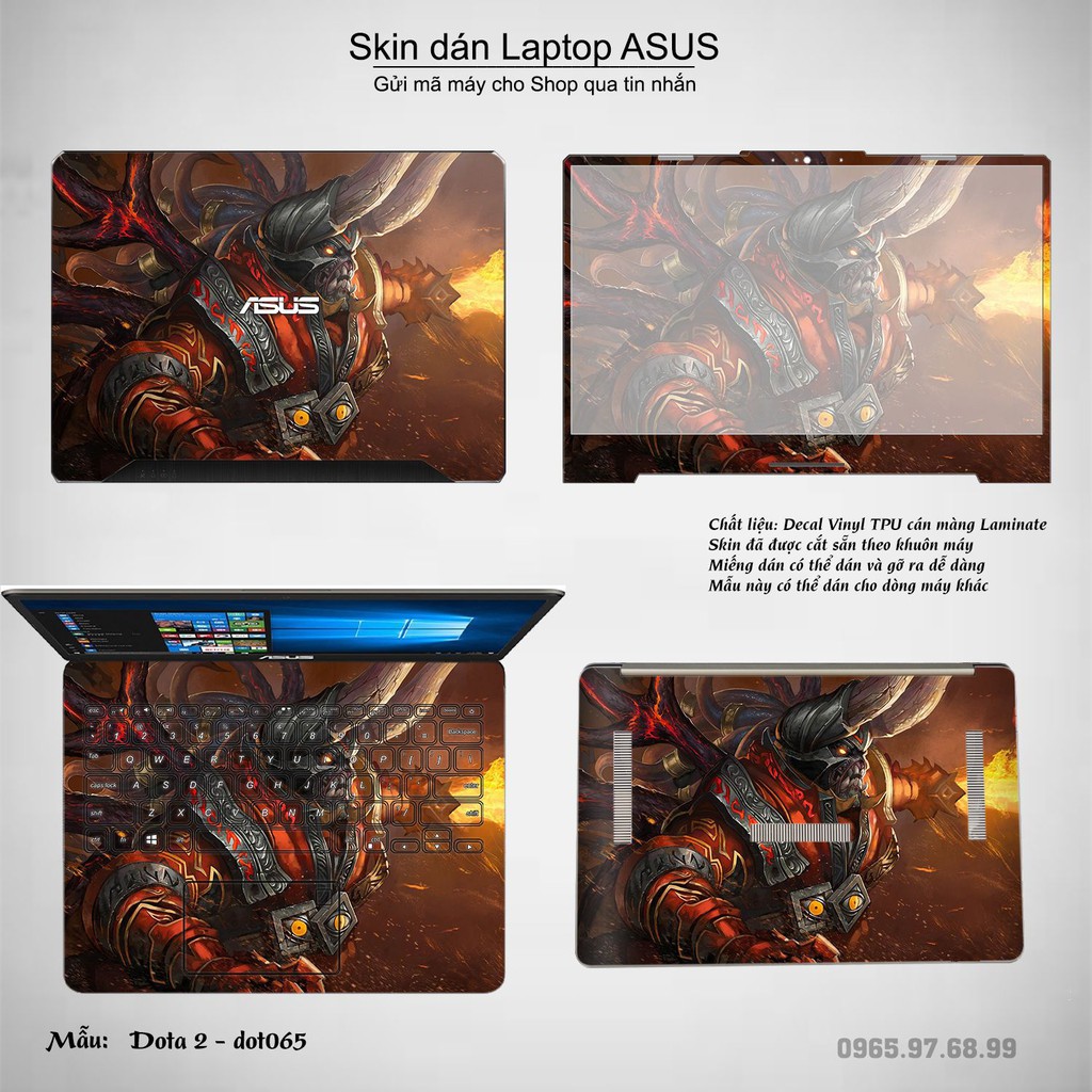 Skin dán Laptop Asus in hình Dota 2 _nhiều mẫu 11 (inbox mã máy cho Shop)