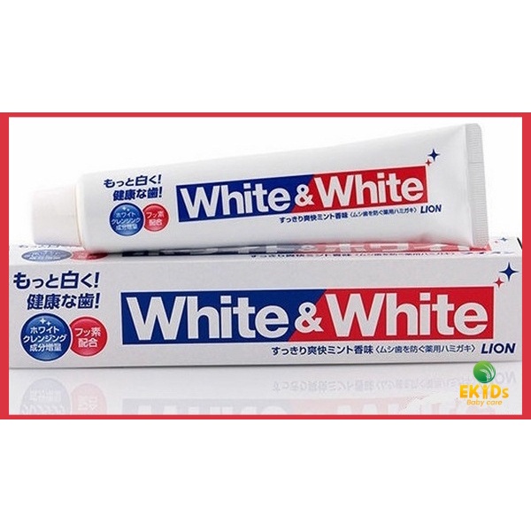 Kem đánh răng trắng răng Nhật Bản White & White - 150gr