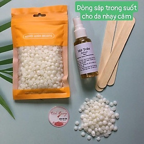 Sáp wax lông cao cấp sữa dừa + trong suốt mùi thơm dịu an toàn tuyệt đối ( Tặng que )