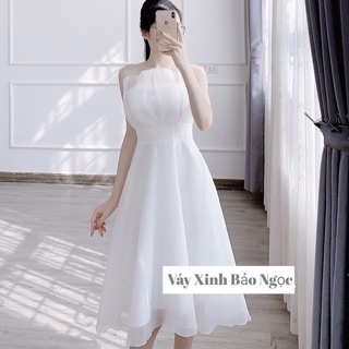 Váy trắng công chúa cúp ngực,đầm dự tiệc