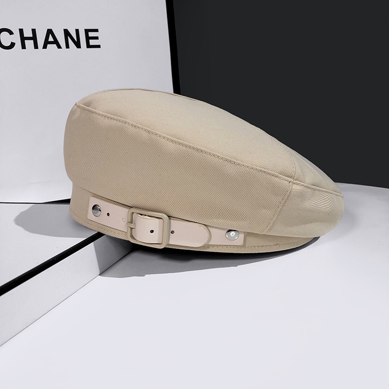 Mũ beret phối khóa kim loại phong cách Nhật Bản thời trang retro cho nữ