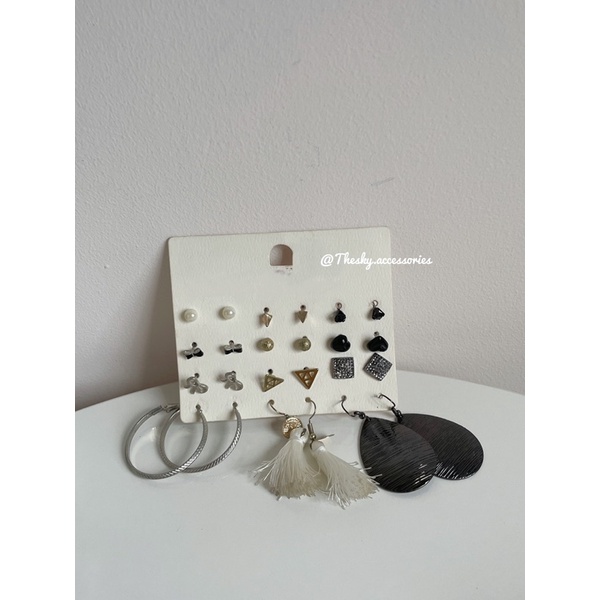 Set bông tai 12 đôi tòn ten tua rua