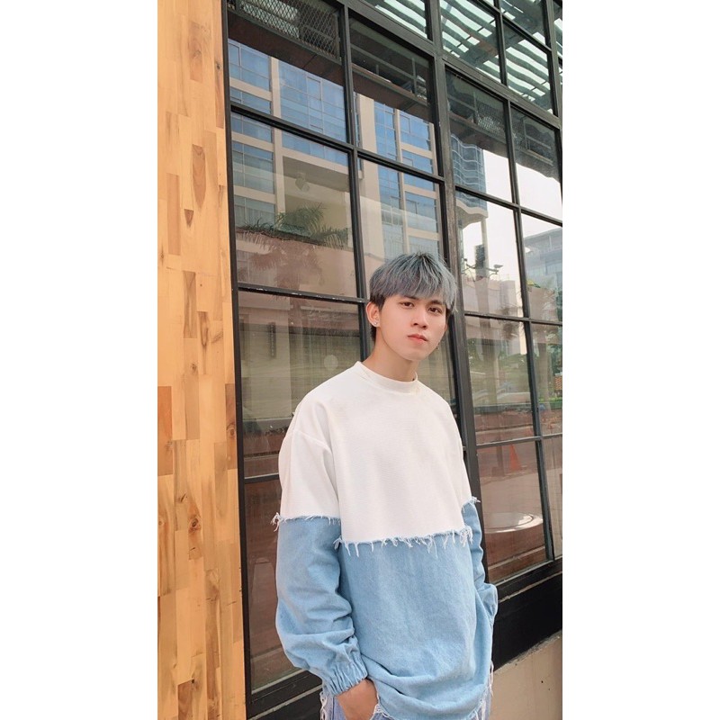 ÁO SWEATER PHỐI JEAN