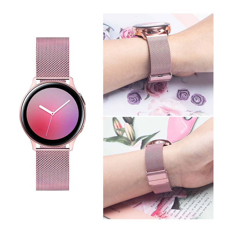 Dây Đeo Kim Loại 20mm 22mm Cho Đồng Hồ Thông Minh Samsung Galaxy Watch 3/46mm/42mm/active 2/Gear S3 Huawei Watch GT 2 2e Pro
