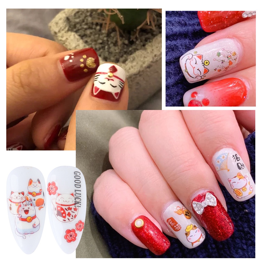 Sticker Nails Tết 2022 | Hình Dán Móng Tay