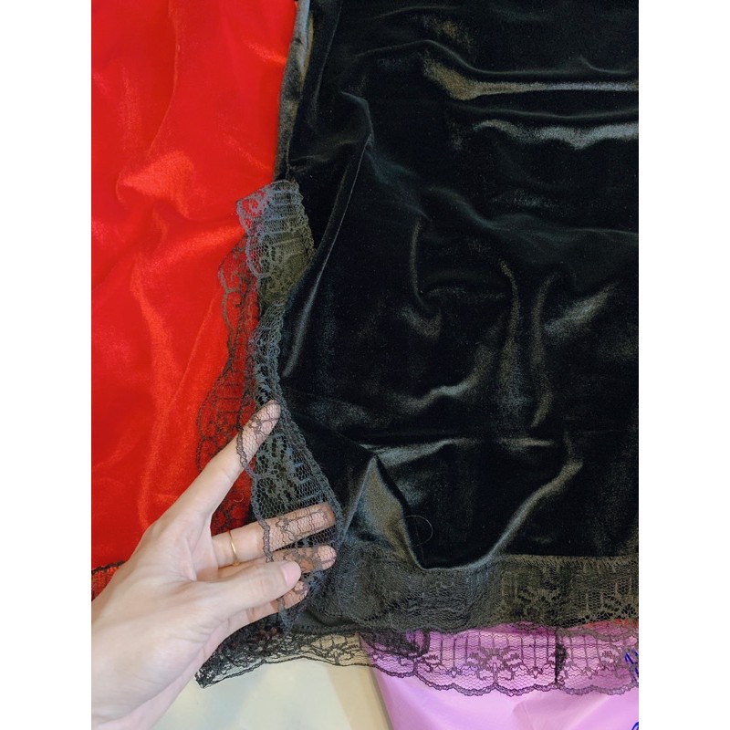 [Mã FATHANG5 giảm 10K đơn 50K] đầm body cổ yếm nhung thêu | BigBuy360 - bigbuy360.vn