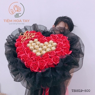 Bó hoa sáp 35 bông mix socola