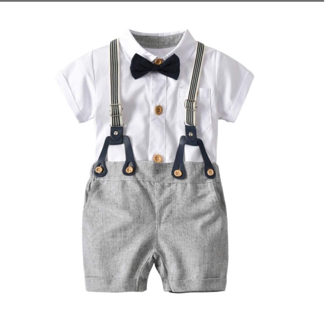 Set công tử kèm dây đai và nơ cổ