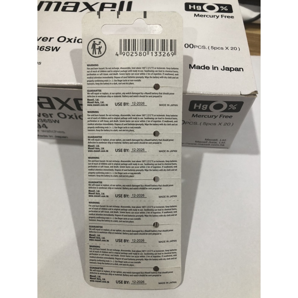 Pin Đồng Hồ Đeo Tay Maxell SR936SW - 394 1.55v Hàng Chính Hãng