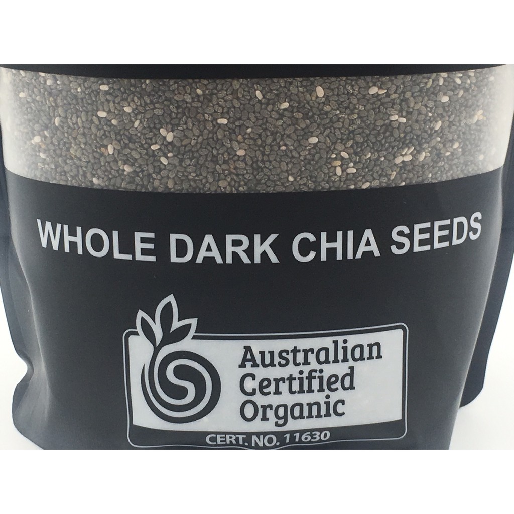 [Túi chia đủ 500g] Hạt Chia Úc Organic Chia Seeds Túi Đen BLACK BAG ăn kiêng giảm cân hàng chuẩn đẹp -Chia Đen 500g