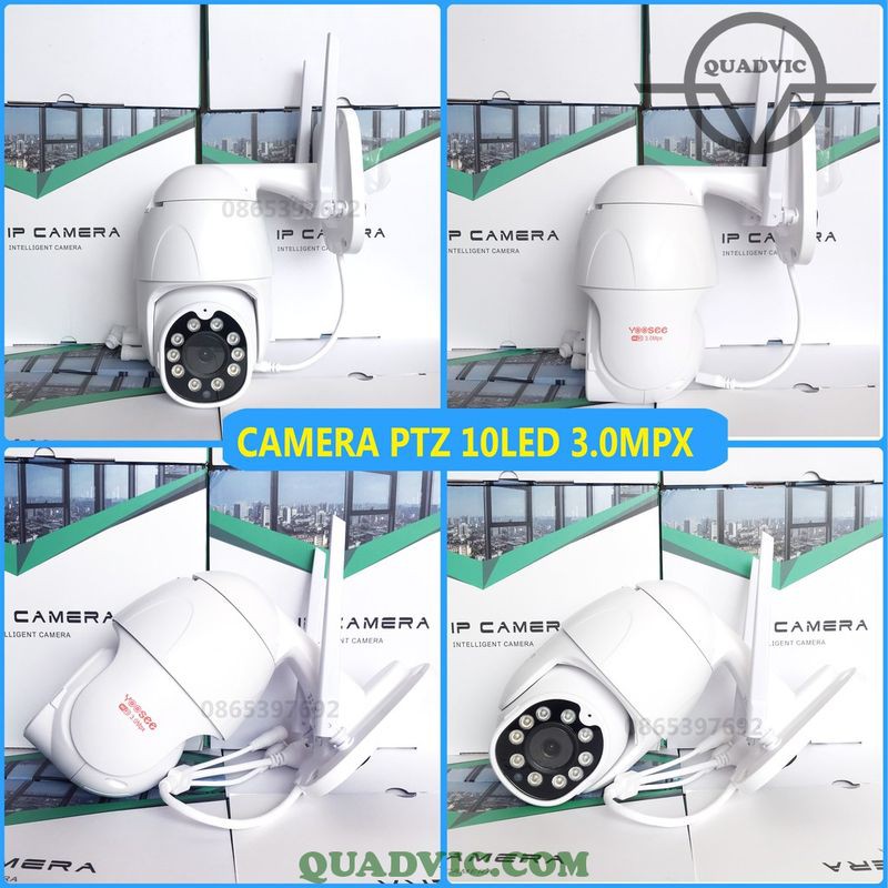 Camera Yoosee ngoài trời PTZ 3.0 Full HD chống nước báo động đàm thoại theo dõi vật thể BH 12 tháng QUADVIC.COM N00317