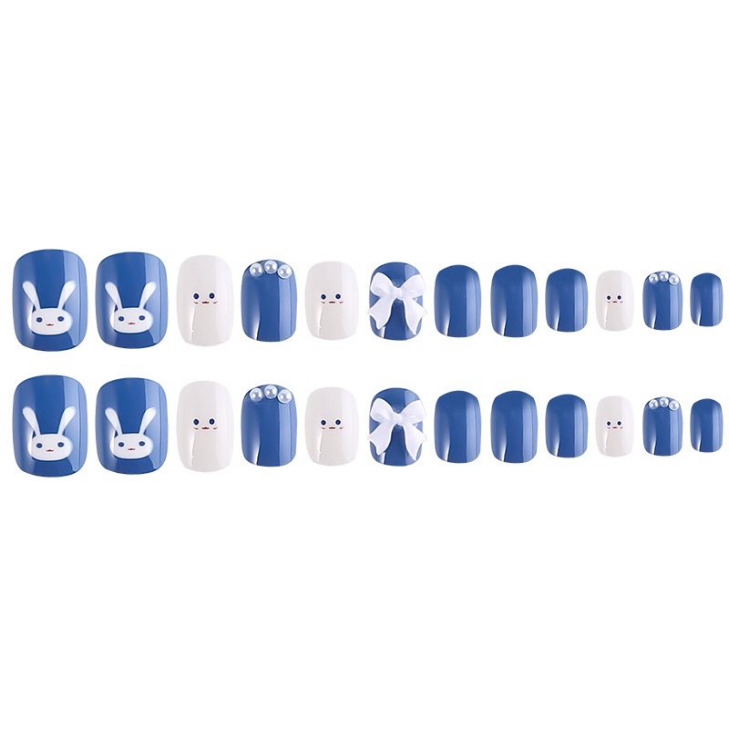 [Hàng mới về]Bộ 24 móng giả form ngắn thỏ siêu cưng